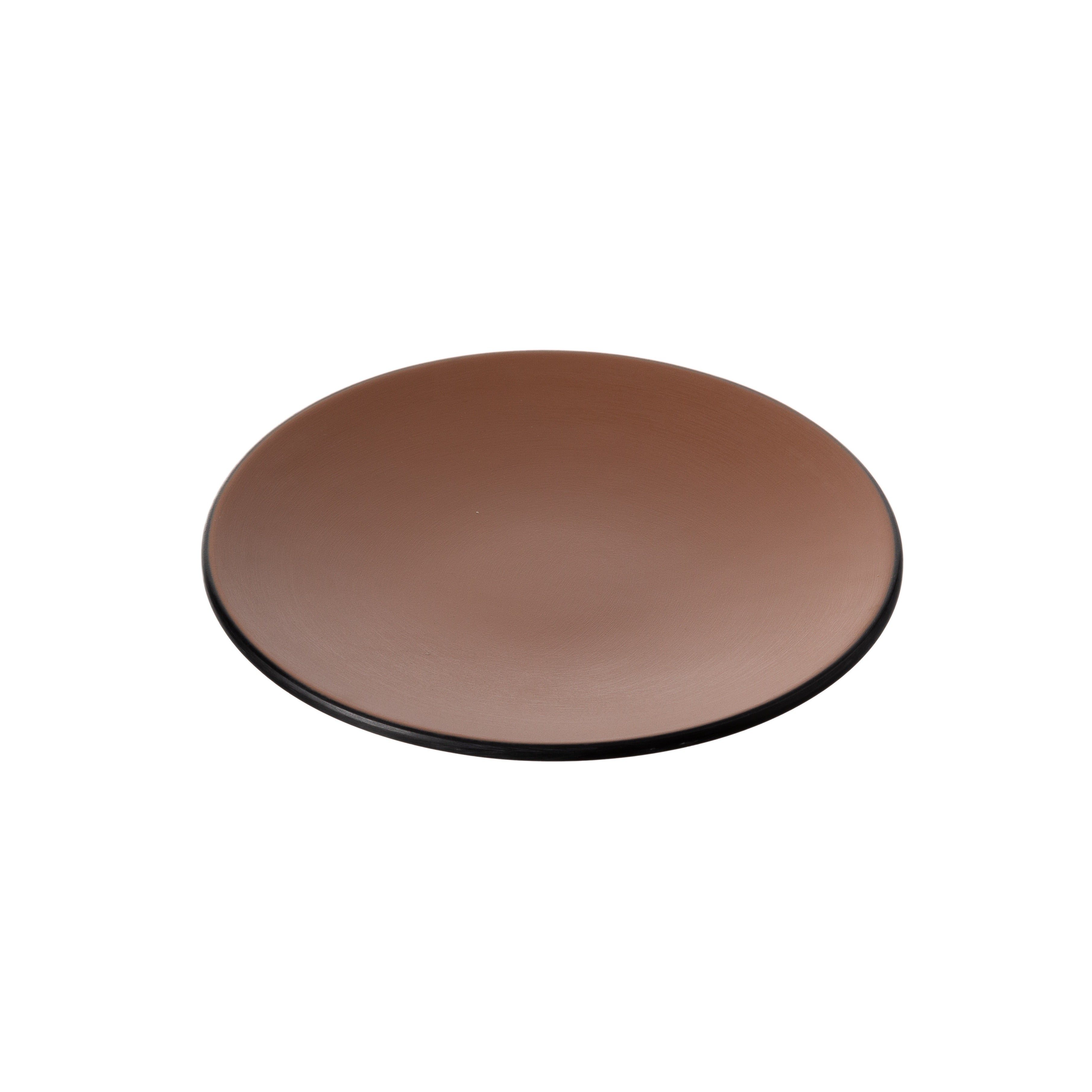 COUCOU Round Coupe Plate 180mm - Brown & Black