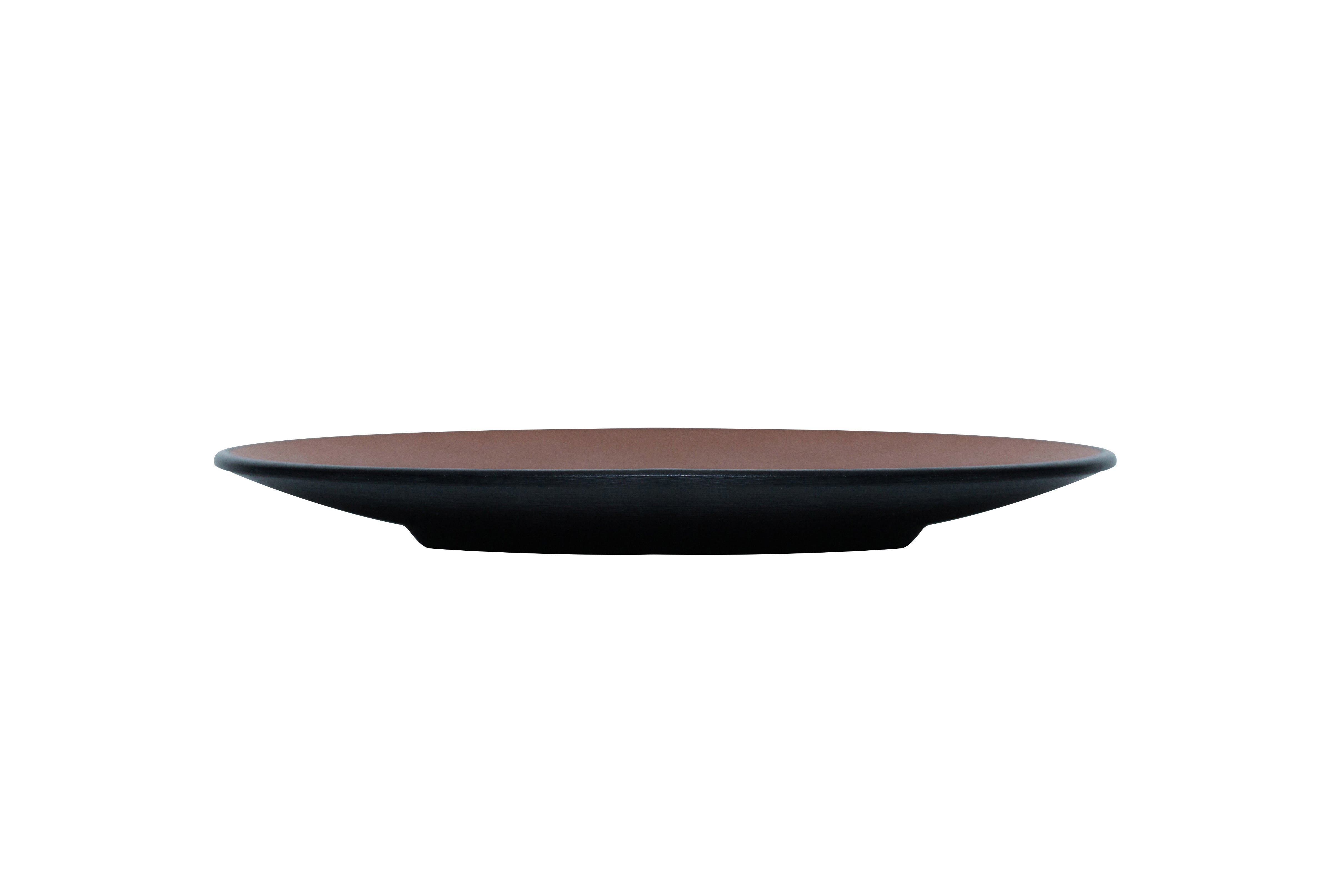 COUCOU Round Coupe Plate 205mm - Brown & Black