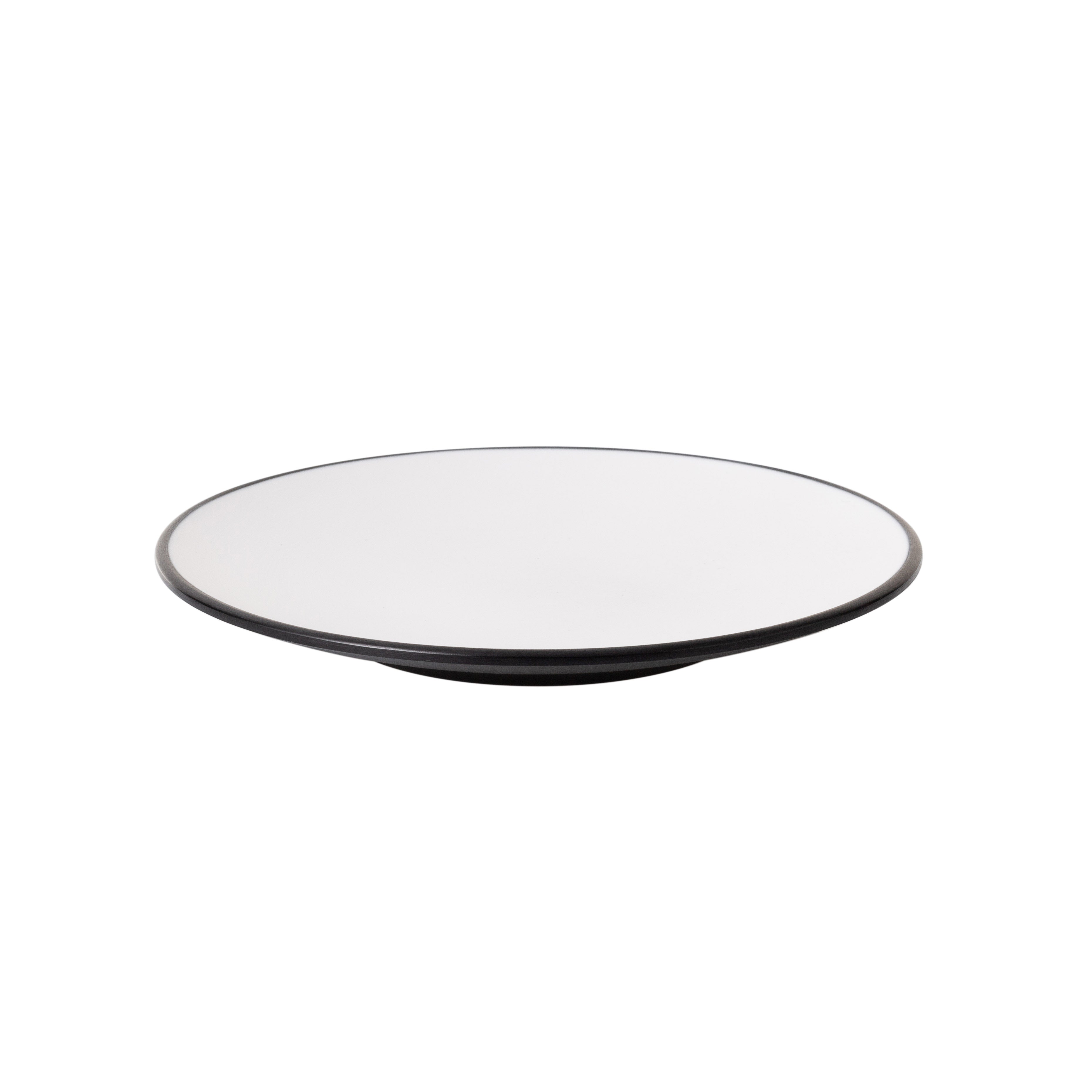 COUCOU Round Coupe Plate 205mm - White & Black