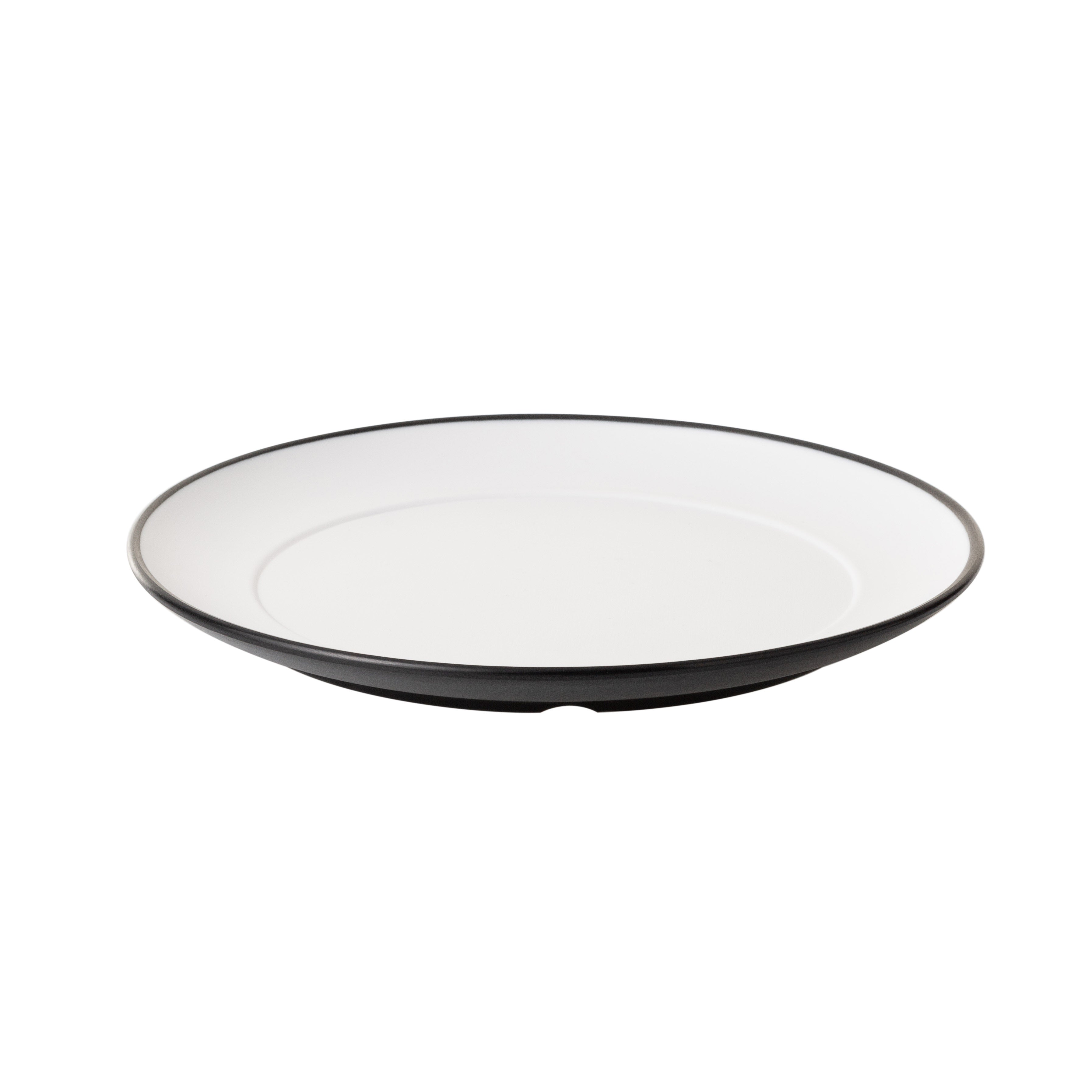 COUCOU Round Wide Rim Plate 210mm - White & Black