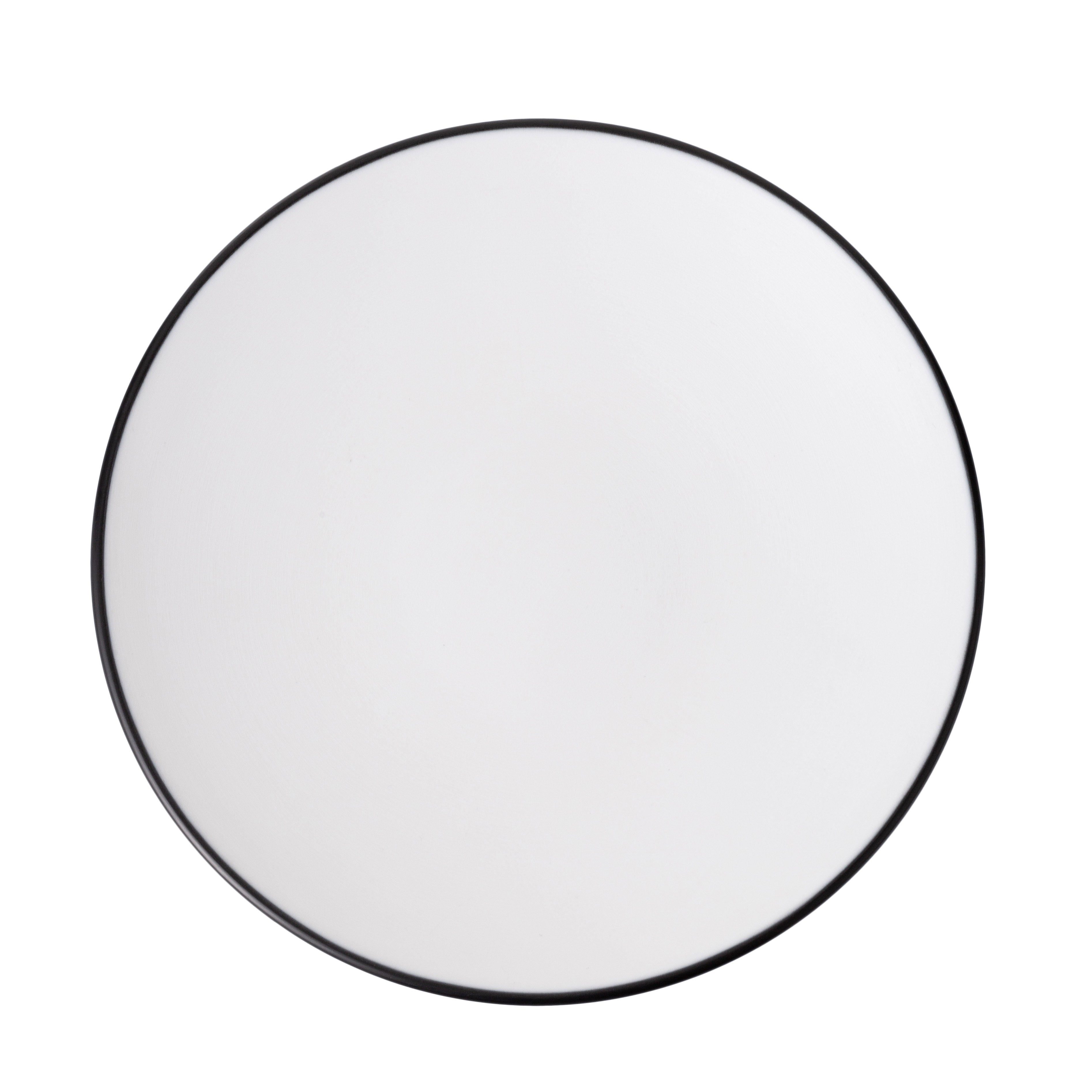 COUCOU Round Coupe Plate 230mm - White & Black