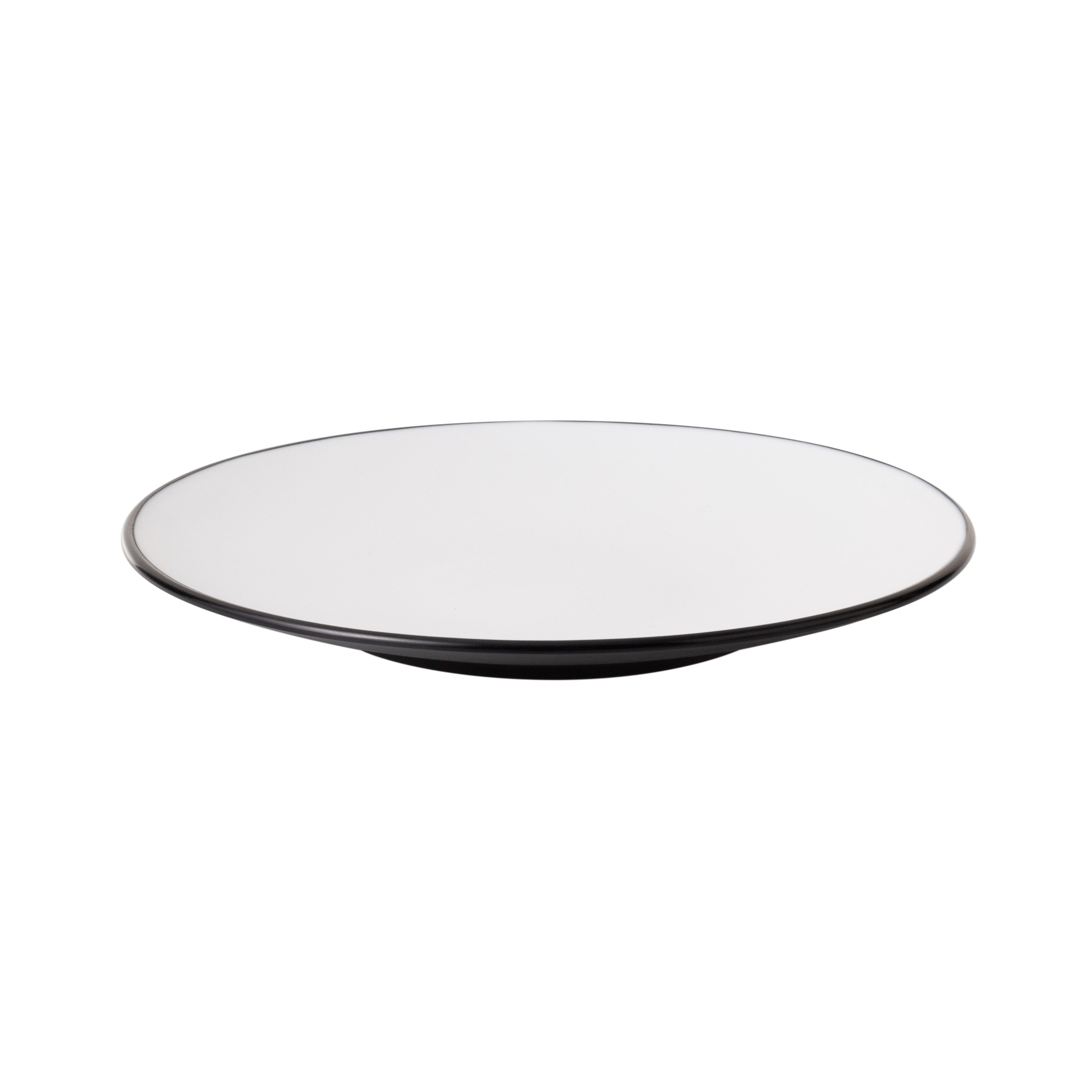 COUCOU Round Coupe Plate 230mm - White & Black