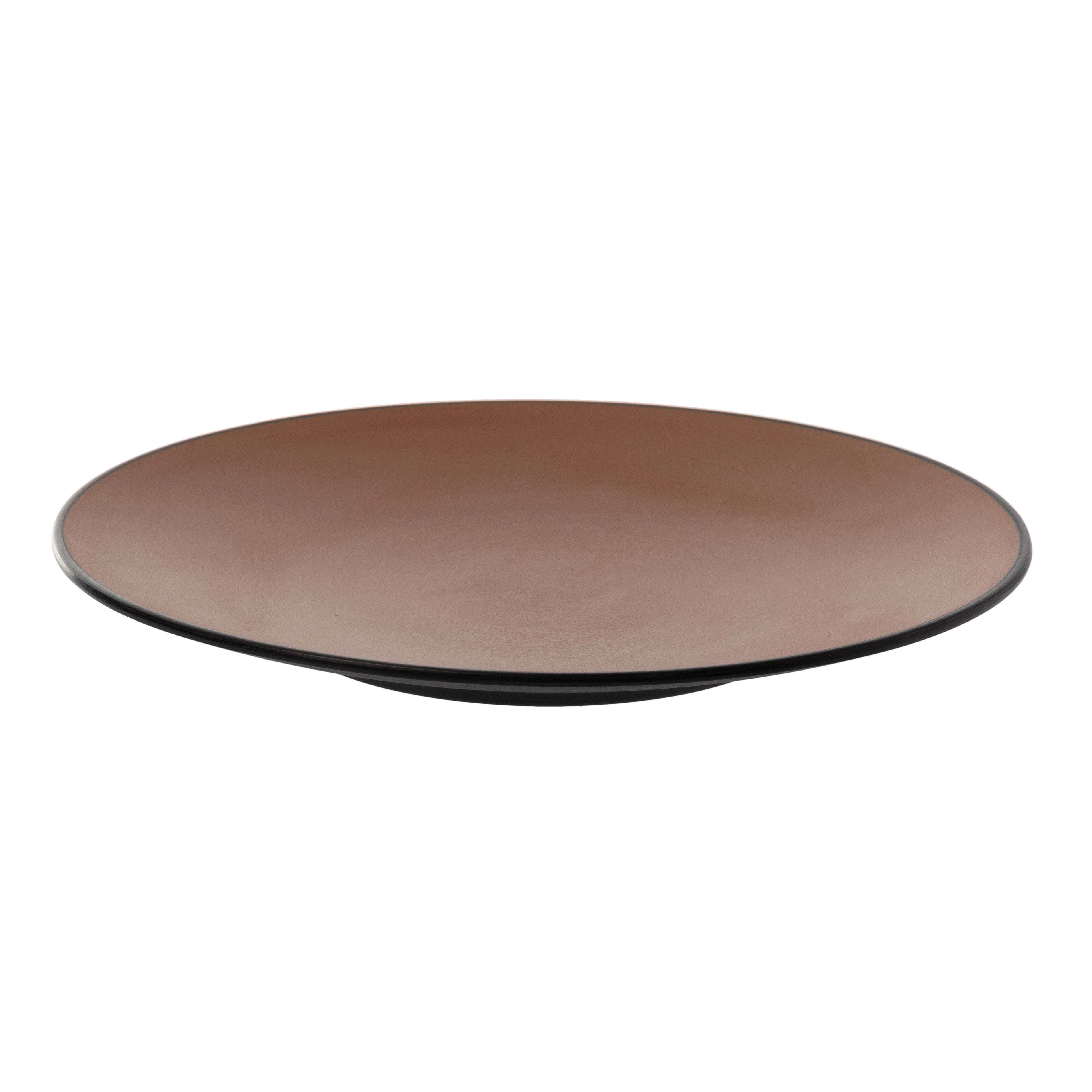 COUCOU Round Coupe Plate 250mm - Brown & Black