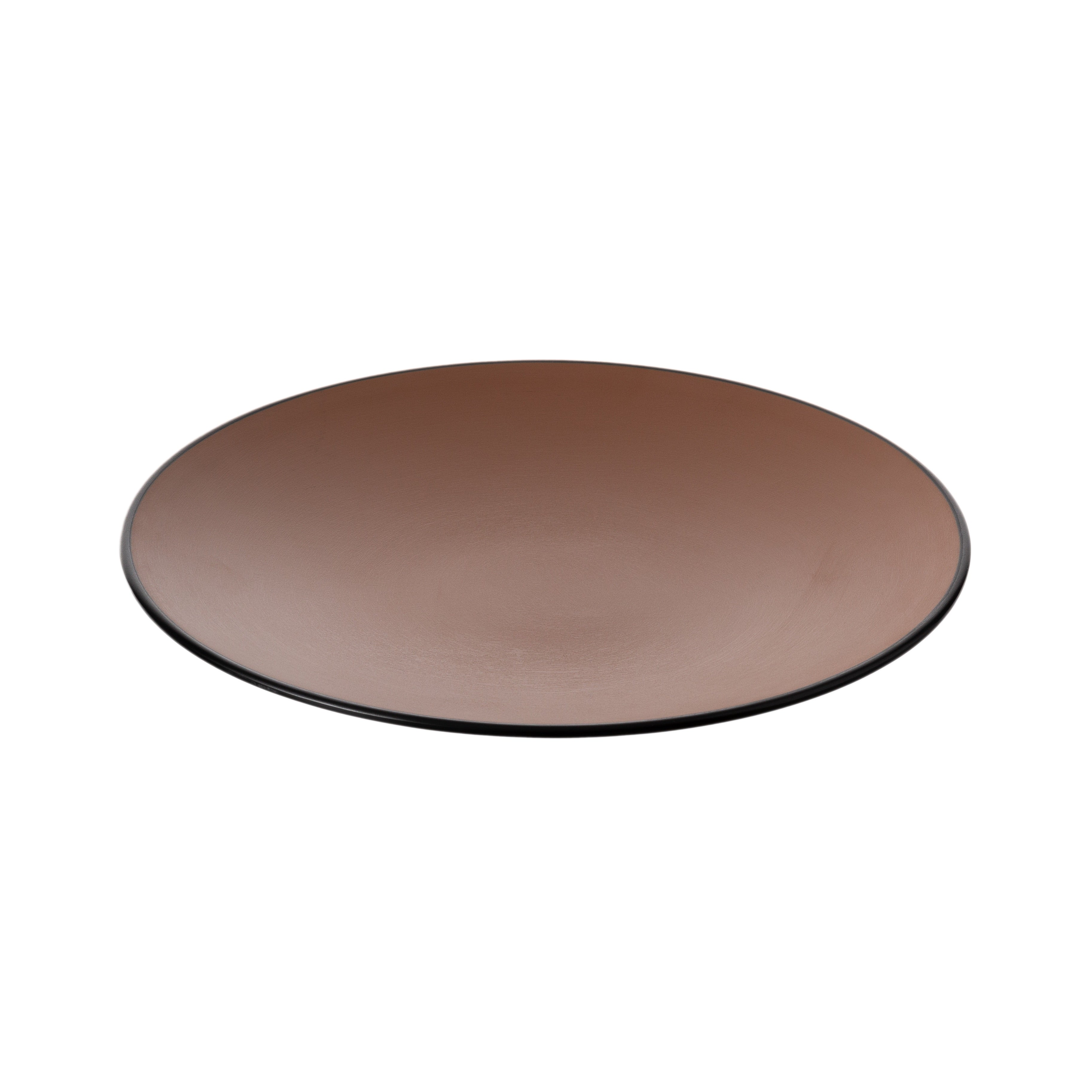 COUCOU Round Coupe Plate 250mm - Brown & Black