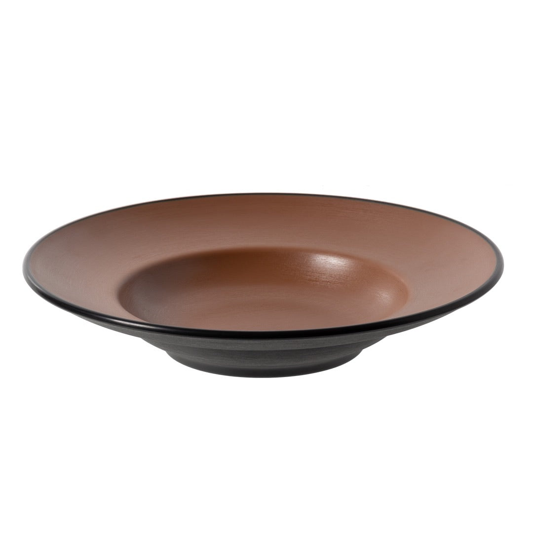 COUCOU Round Pasta/Soup Bowl 260mm - Brown & Black