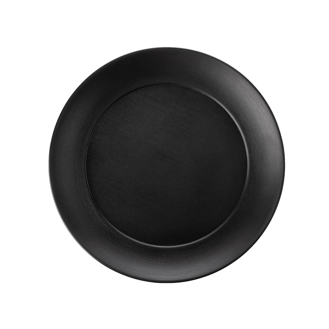 COUCOU Round Wide Rim Plate 260mm - Black & Black