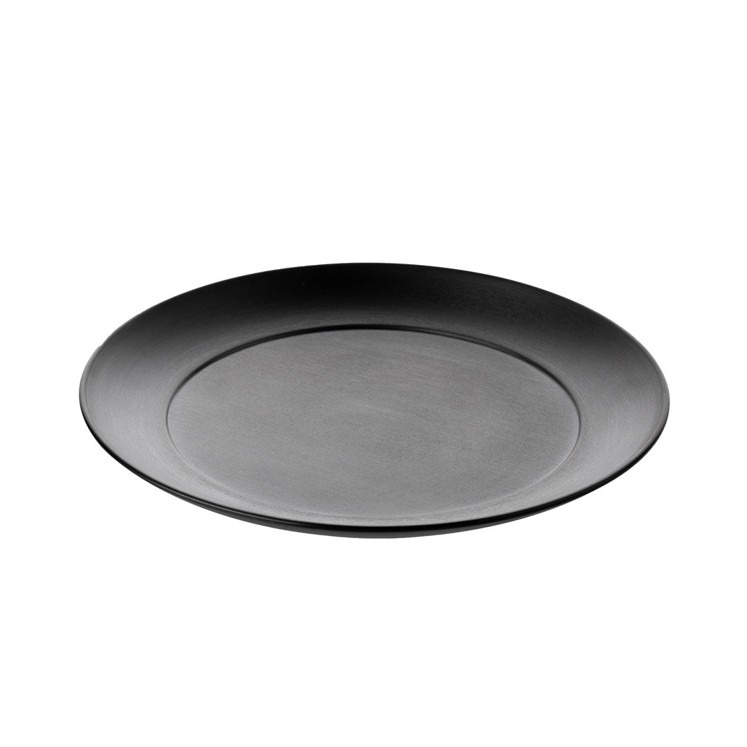 COUCOU Round Wide Rim Plate 260mm - Black & Black