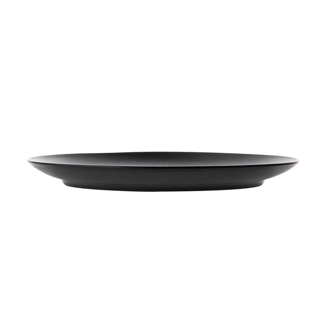 COUCOU Round Wide Rim Plate 260mm - Black & Black