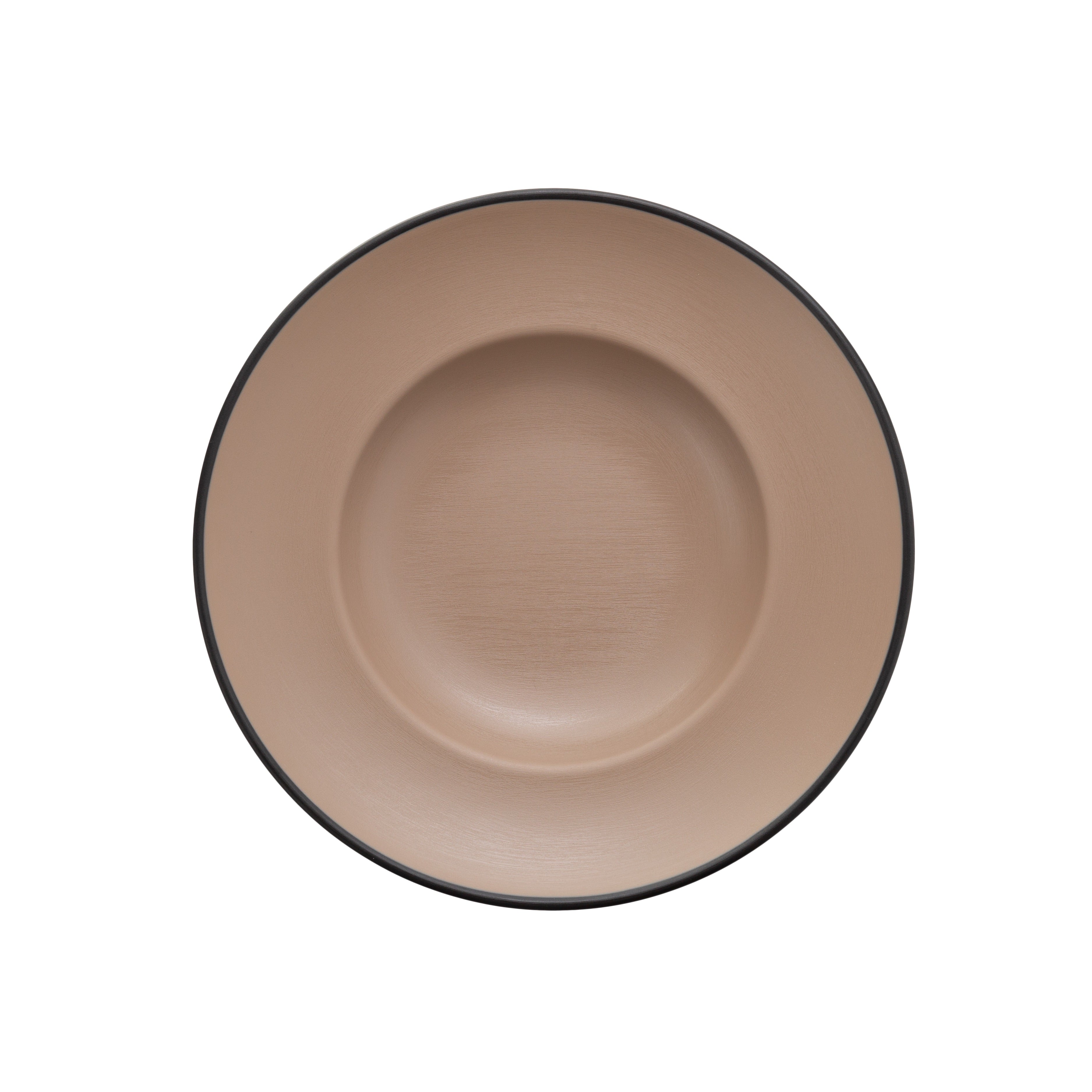 COUCOU Round Pasta/Soup Bowl 260mm - Beige & Black