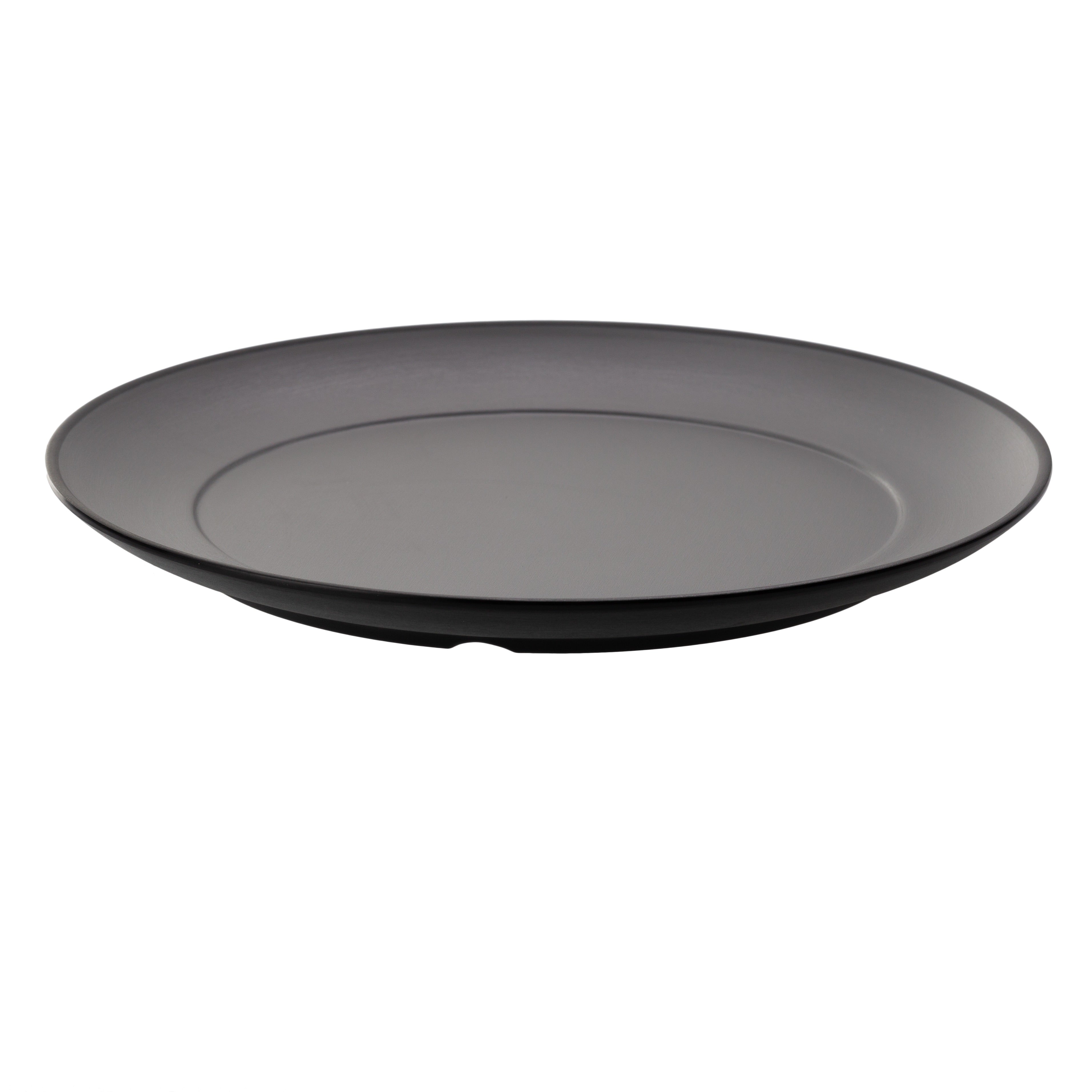 COUCOU Round Wide Rim Plate 260mm - Grey & Black