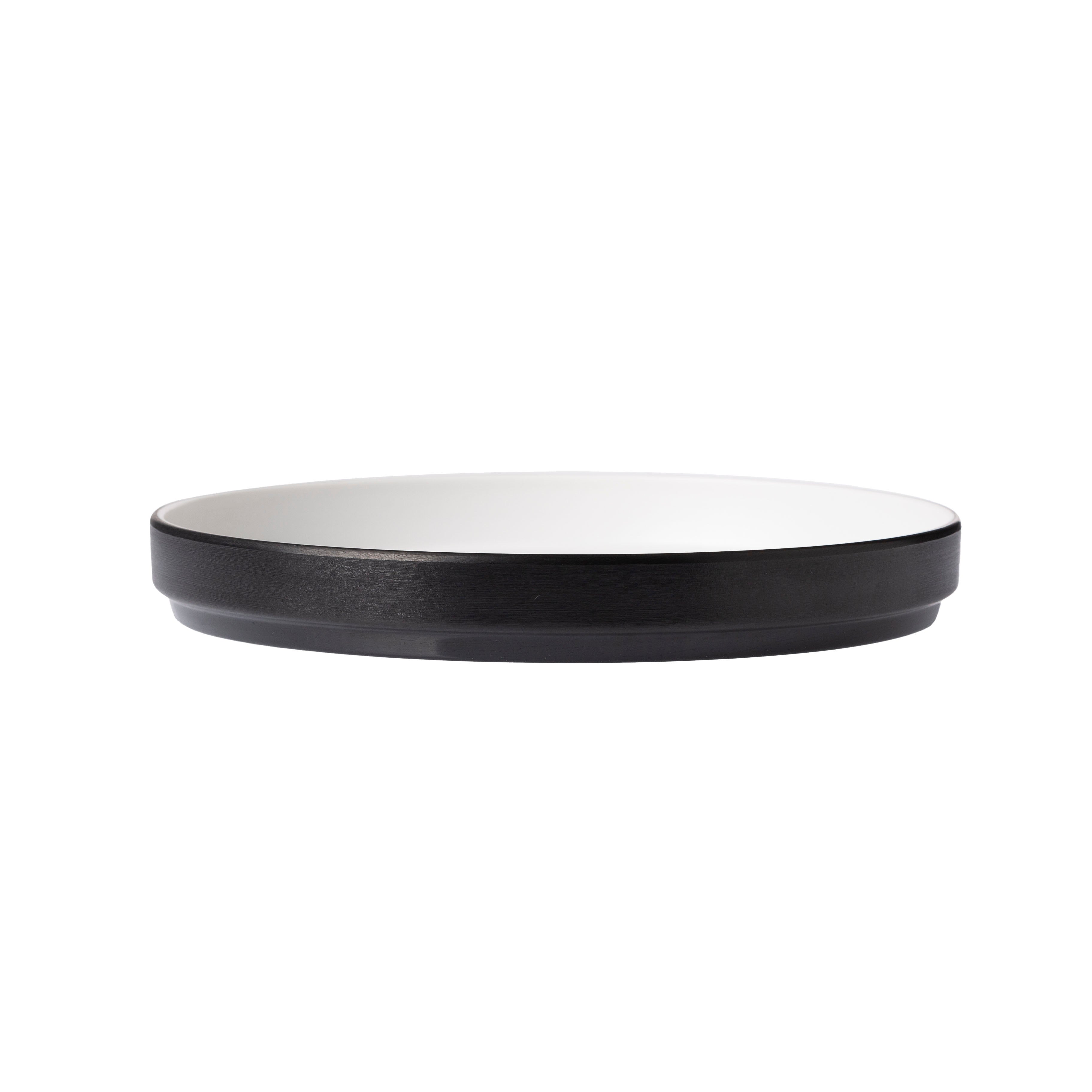 COUCOU Round Stackable Plate 200mm - White & Black