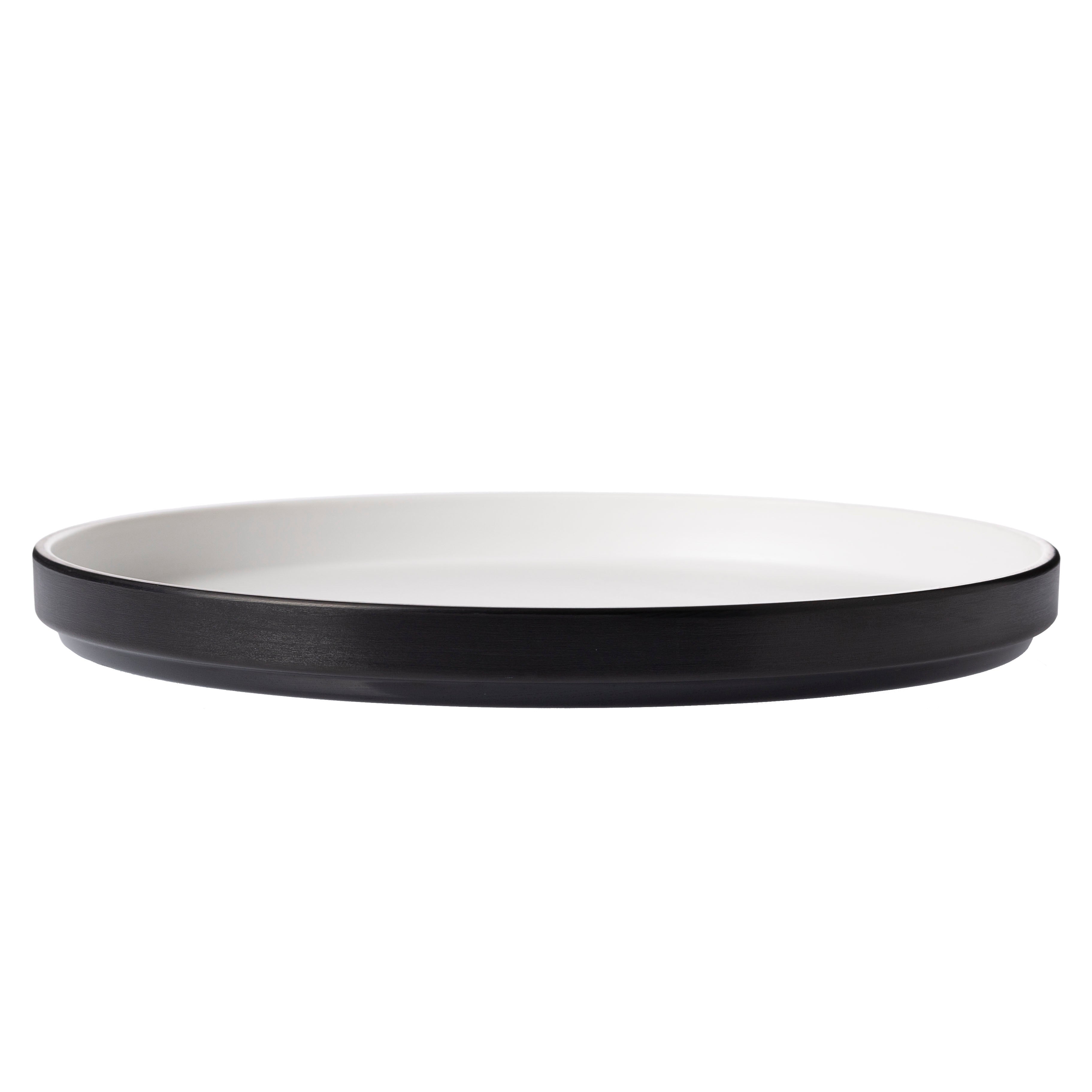 COUCOU Round Stackable Plate 270mm - White & Black