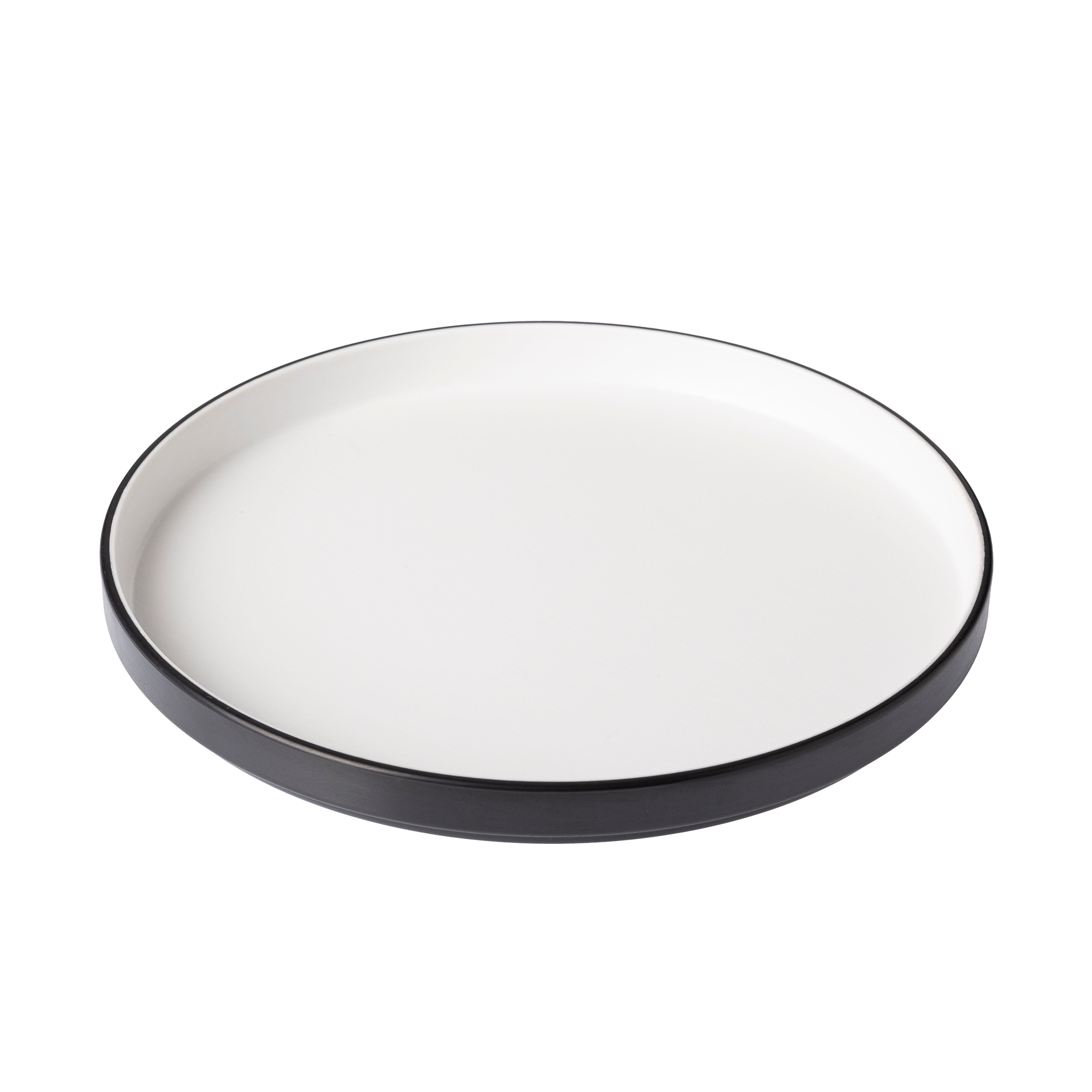 COUCOU Round Stackable Plate 270mm - White & Black