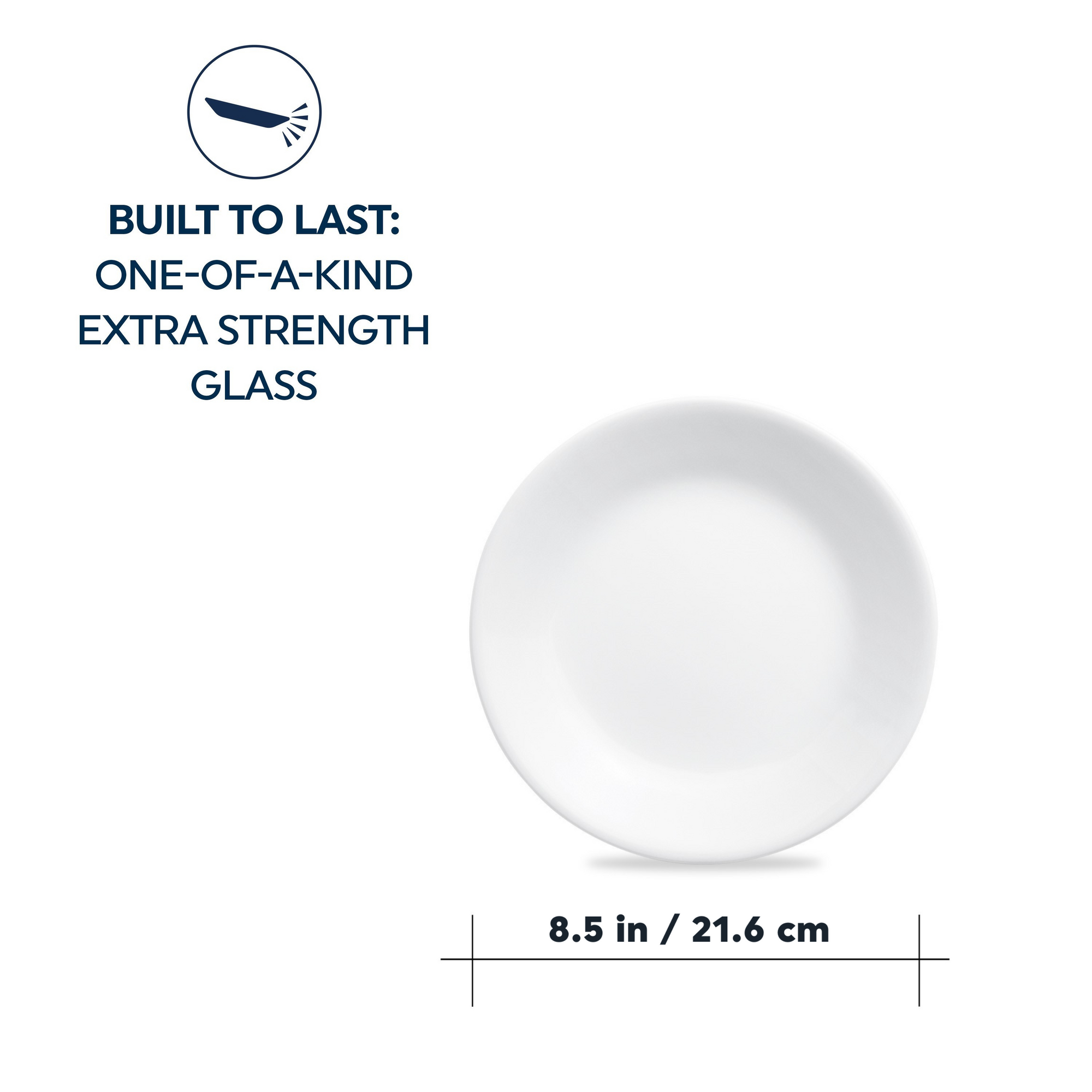 Corelle Winter Frost White Lunch Plate 21.6cm