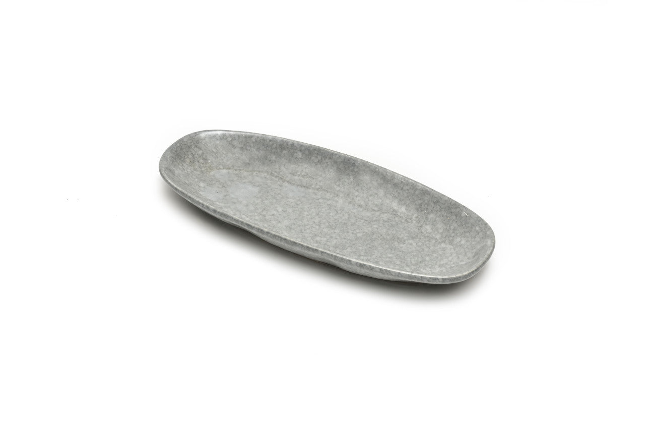St. Clare Oval Plate 28 x 13cm - Reactive Grey