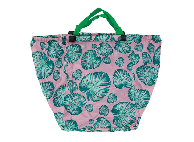 Annabel Trends Shopping Trolley Bag Monstera Pink
