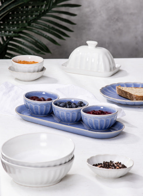 Ladelle Marguerite Powder Blue 3pk Dip Bowl