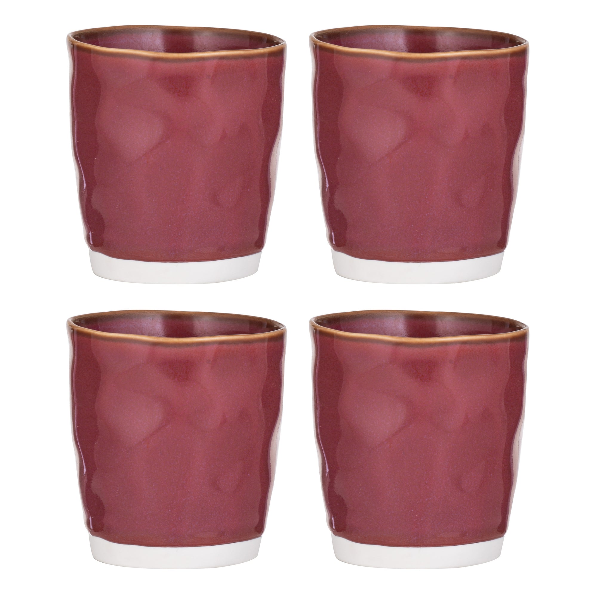 Ladelle Halo Burgundy 4pk Tumbler