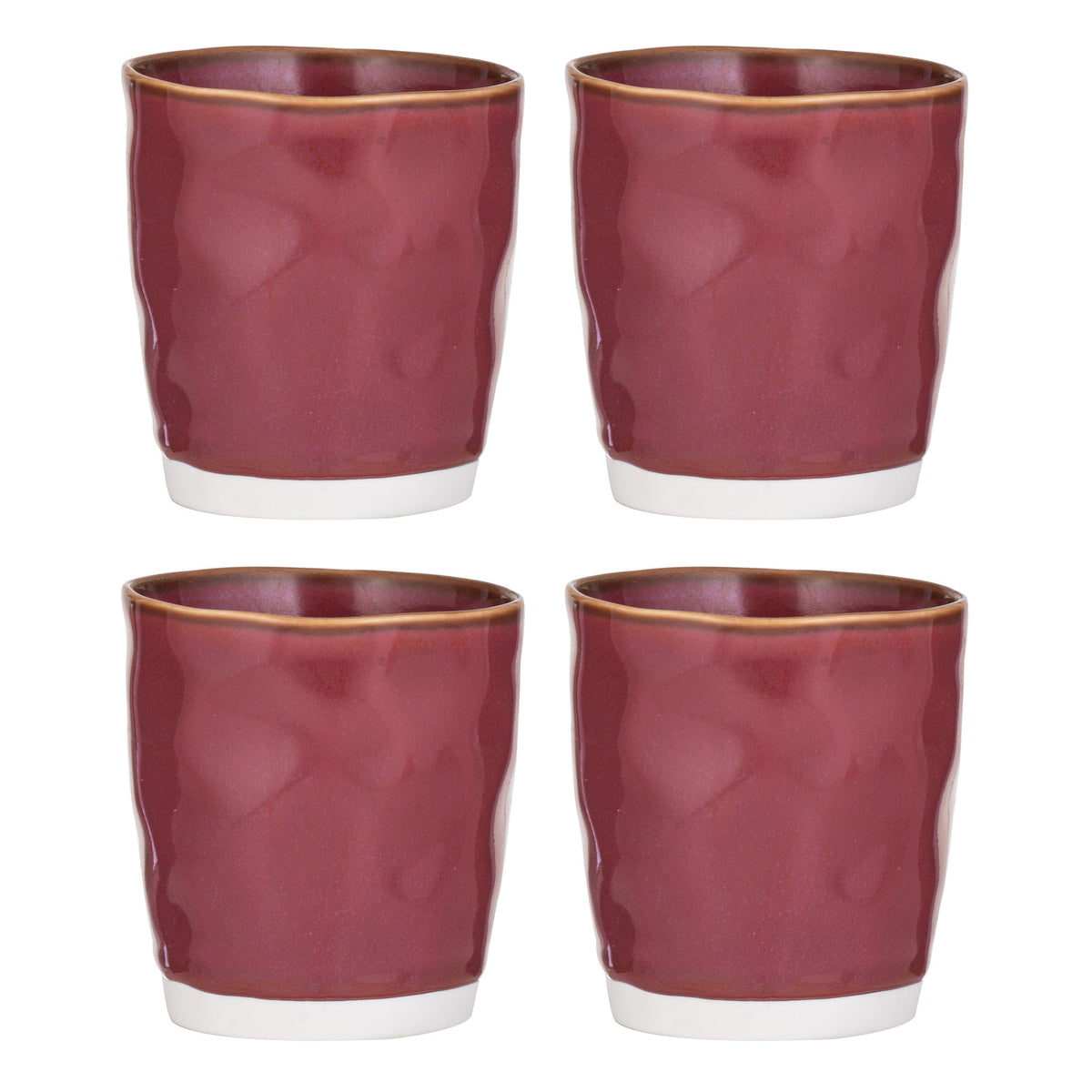 Ladelle Halo Burgundy 4pk Tumbler