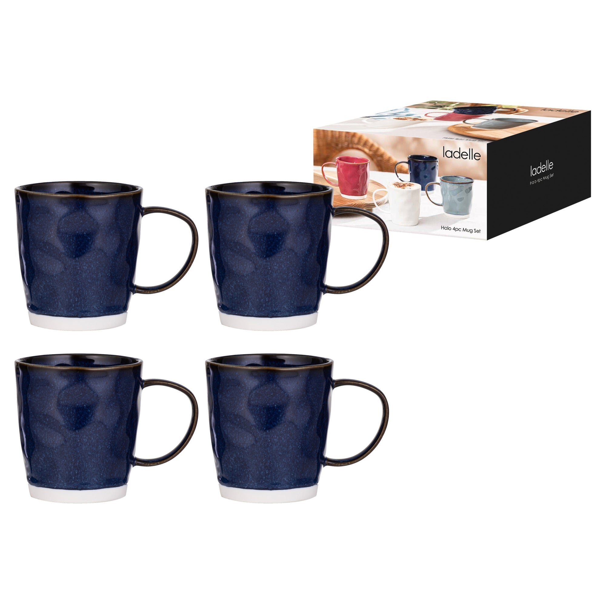 Ladelle Halo Midnight 4pk Mug