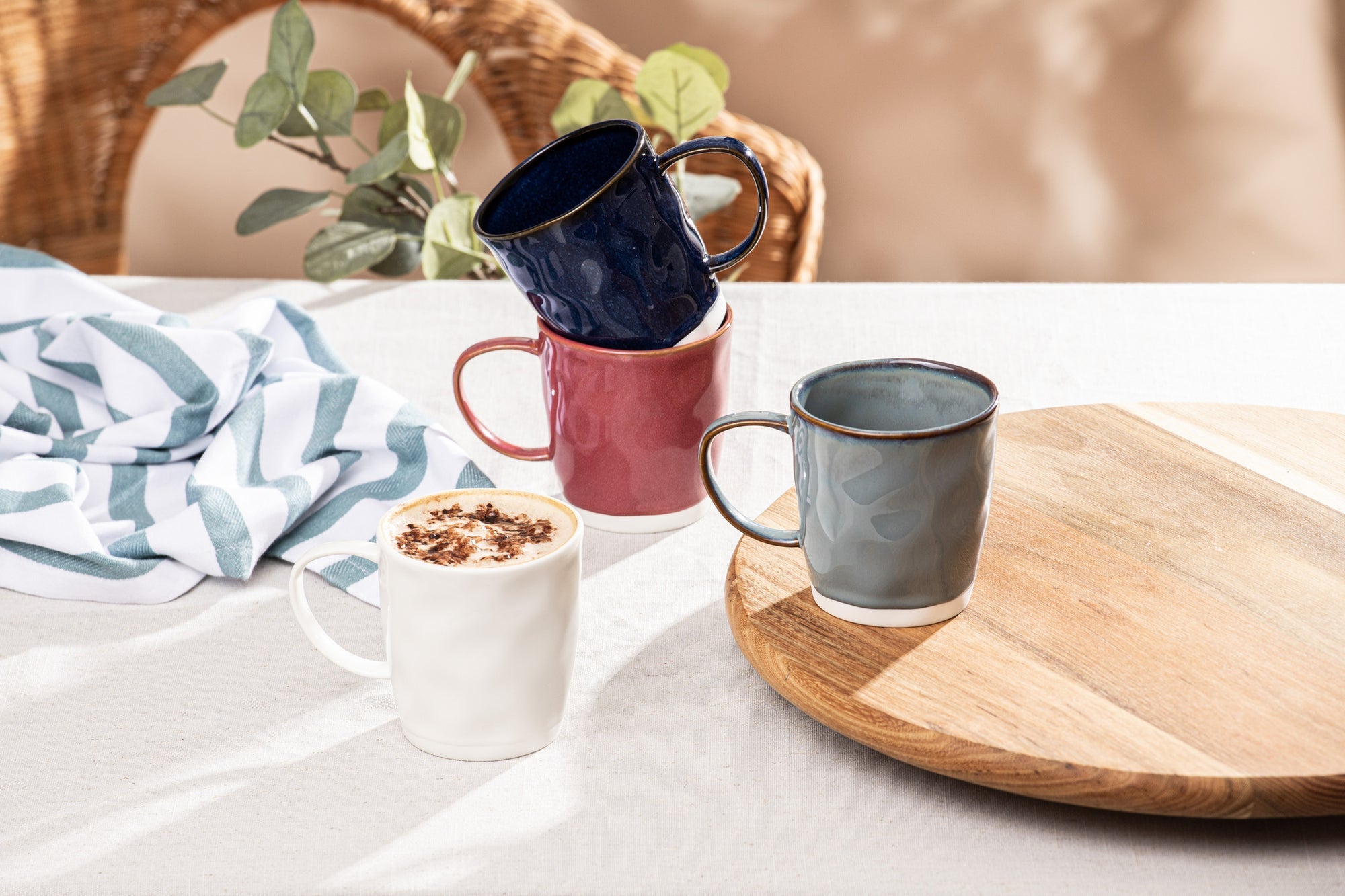 Ladelle Halo Burgundy 4pk Mug