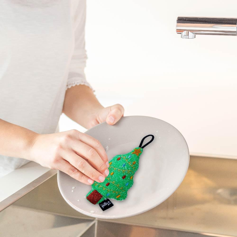 Christmas Tree Scrubber Sponge - 3 pack