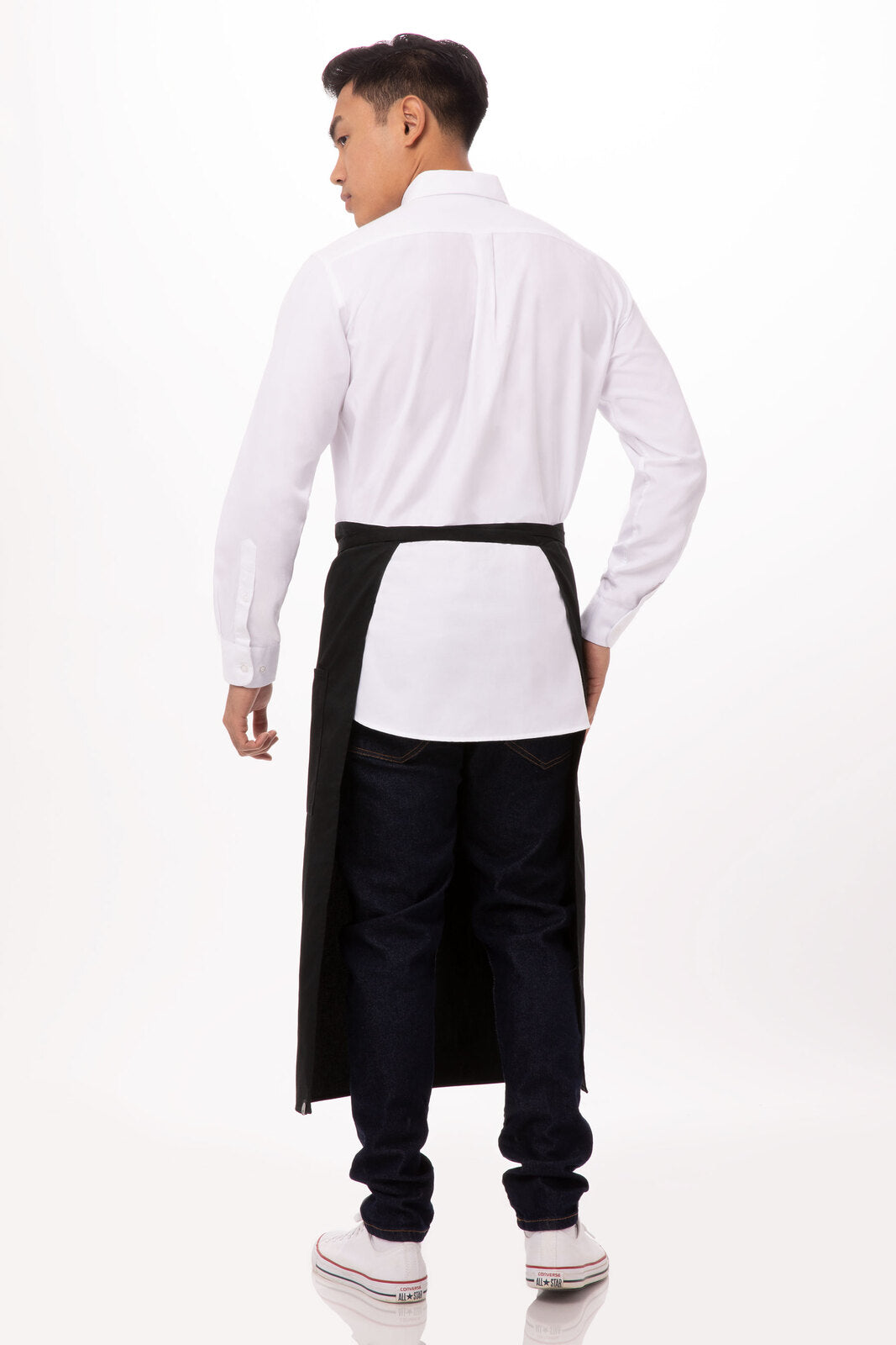 Chef Works Two Pocket Bistro Apron - Black