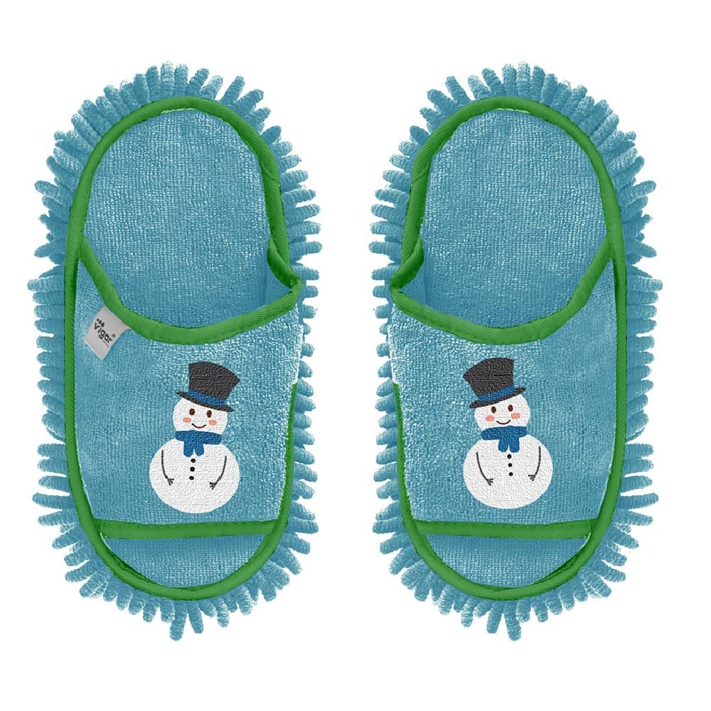 Frosty the Snowman Microfibre Cleaning Slippers
