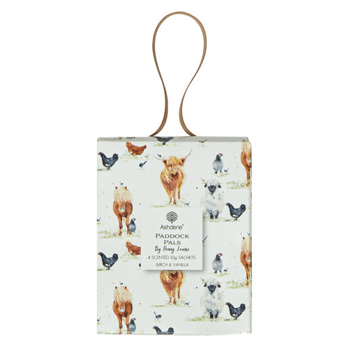 Ashdene Paddock Pals 4pk Birch & Vanilla 10gm Scented Sachet