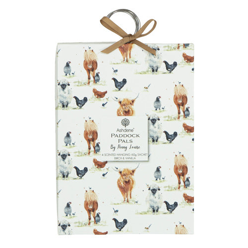 Ashdene Paddock Pals 4pk Birch & Vanilla 60g Hang Sachet