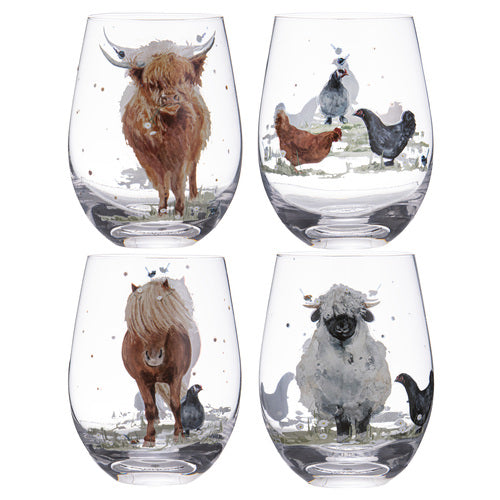 Ashdene Paddock Pals Crystal 4pk Tumbler