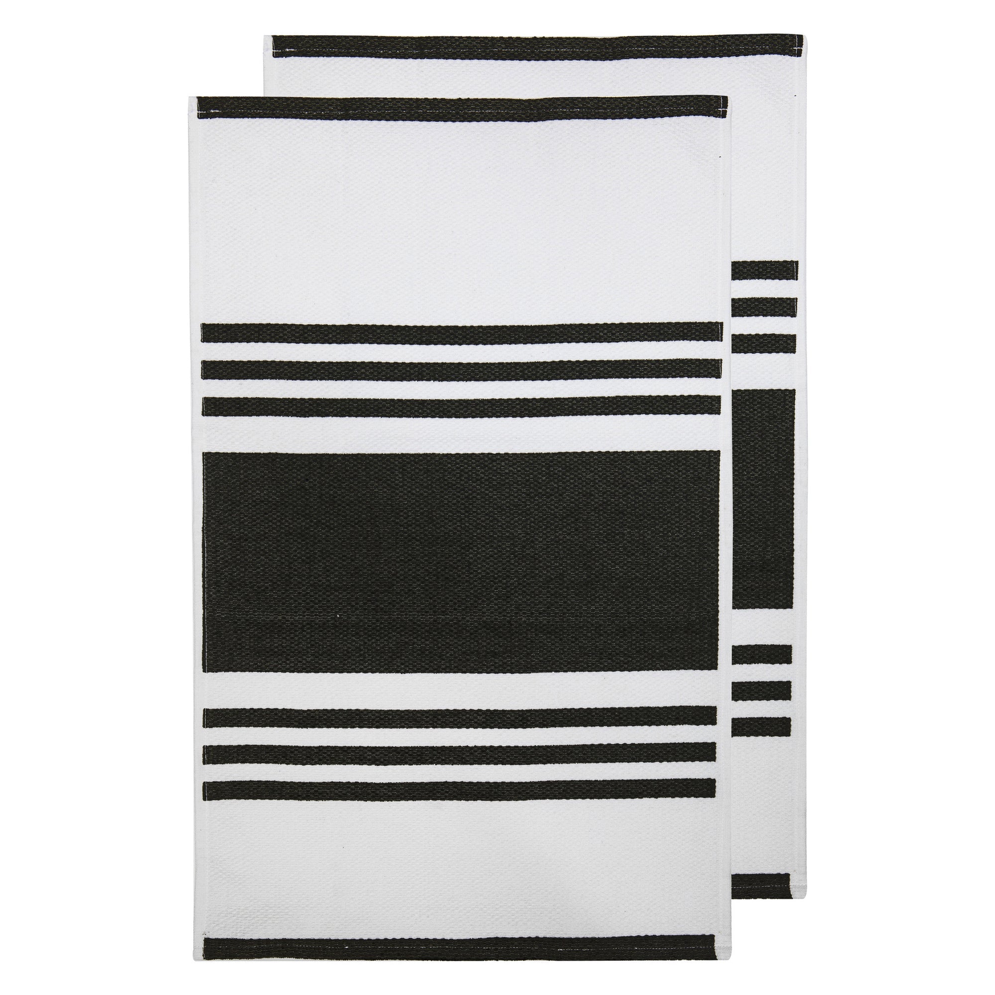 Ladelle Lennox Black 2pk Kitchen Towel