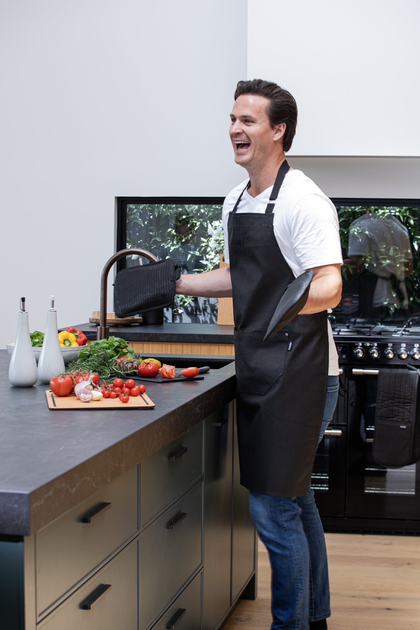 Ladelle Lennox Black 2pk Pot Holder