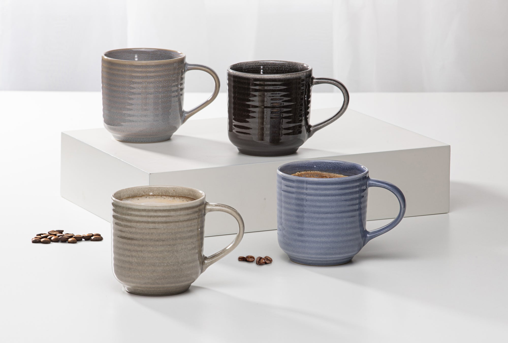 Ladelle Melange Charcoal 4pk Mug