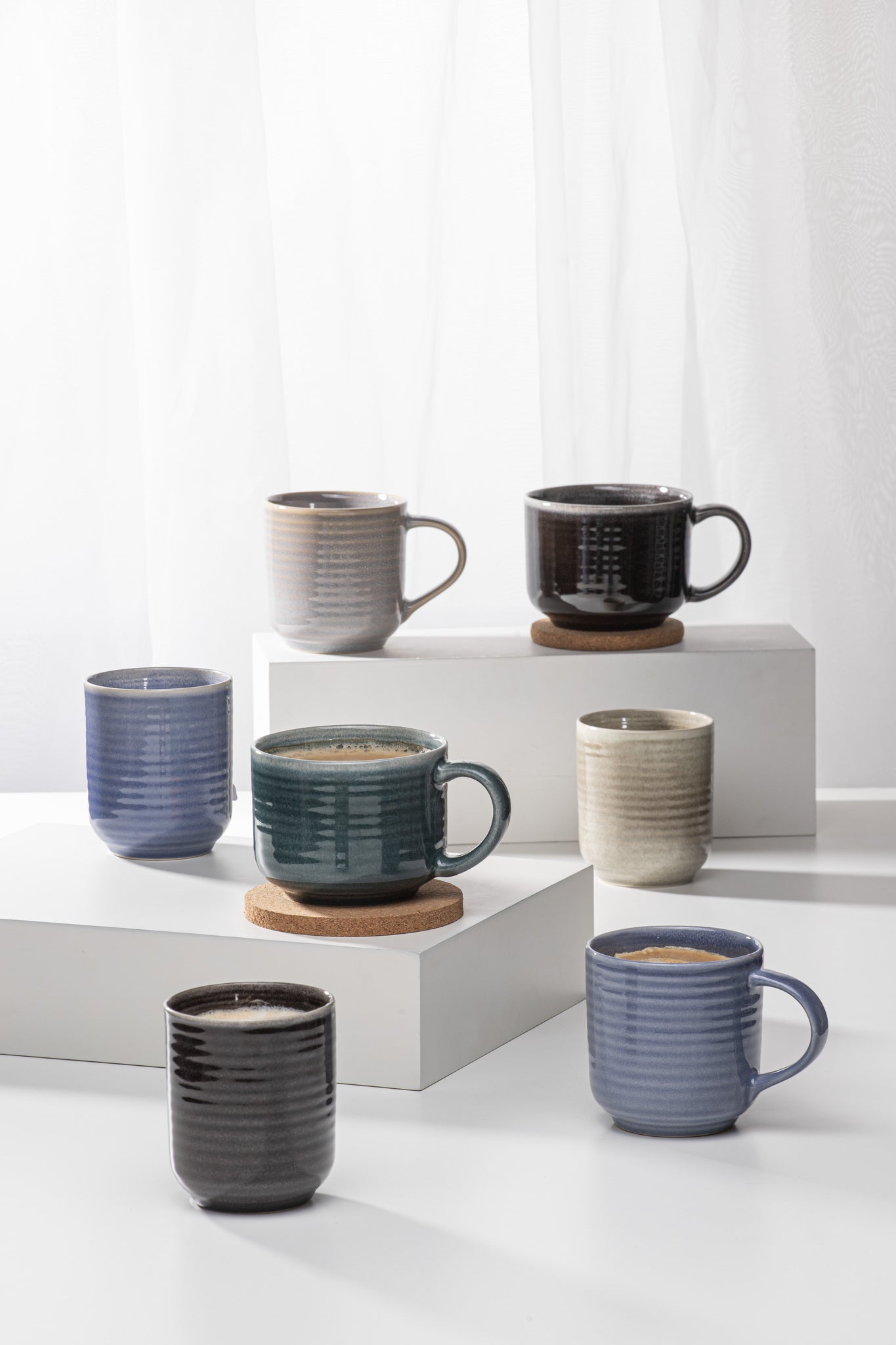 Ladelle Melange Lt Grey 4pk Mug