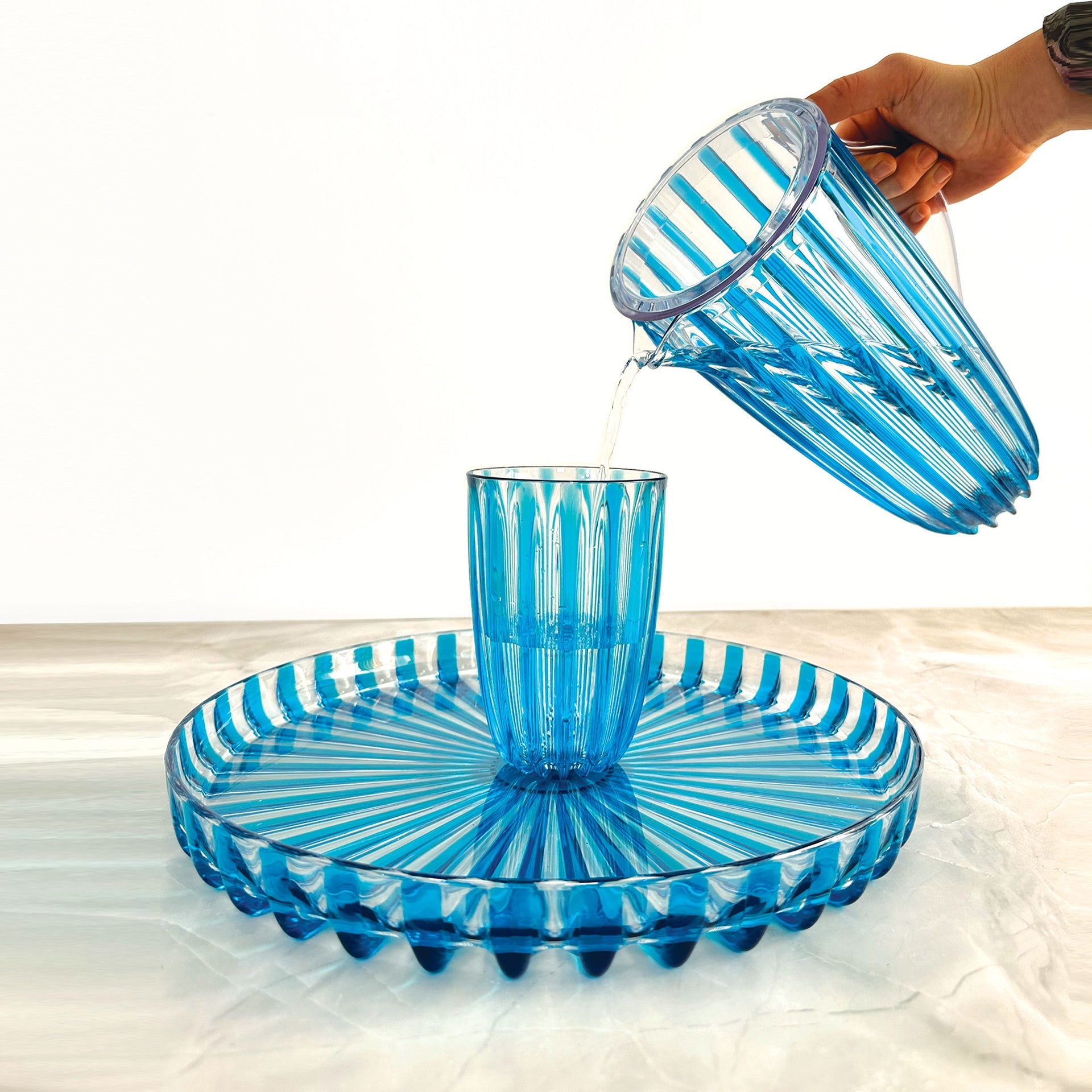 Guzzini Dolcevita Round Tray - Turquoise