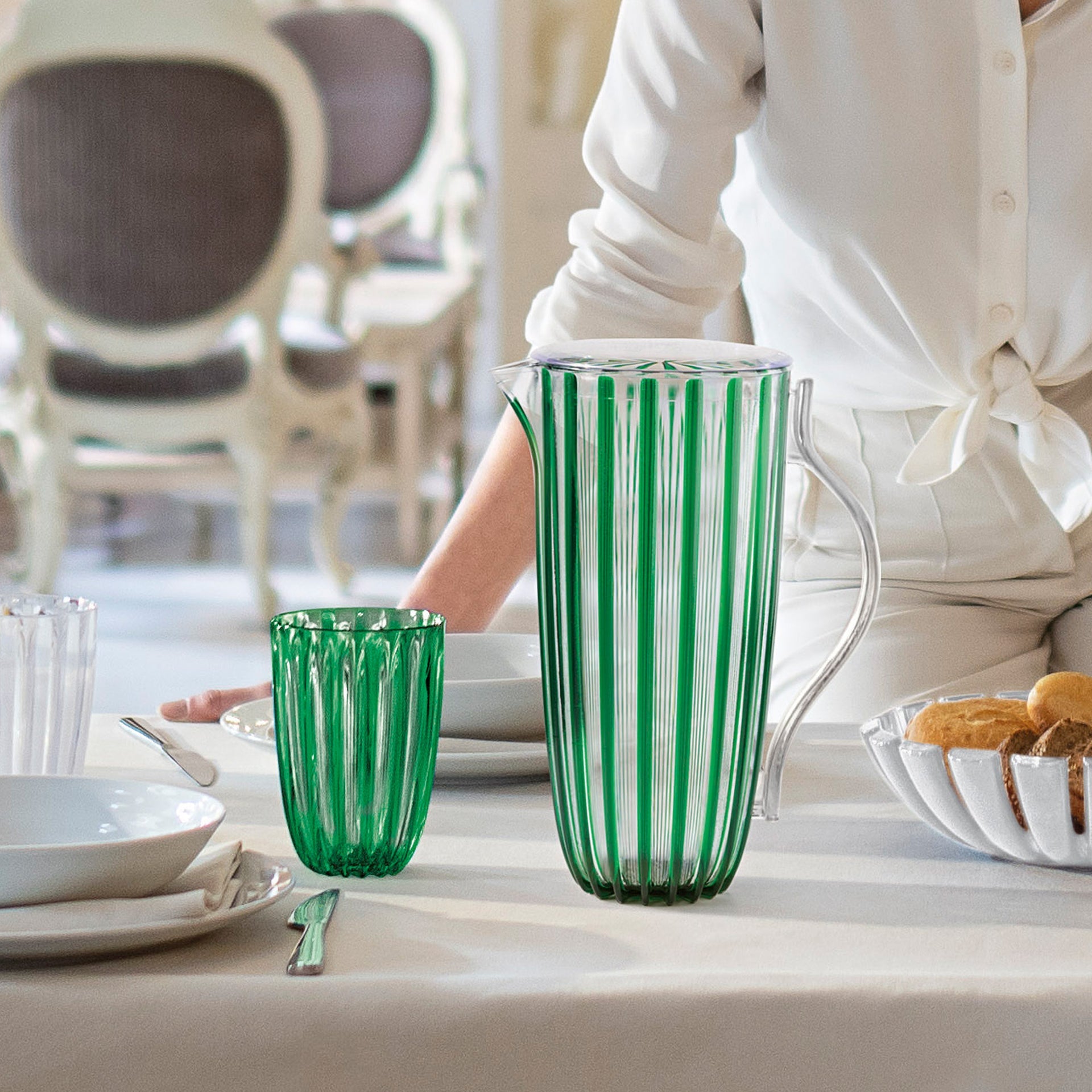 Guzzini Dolcevita Pitcher with Lid - Emerald