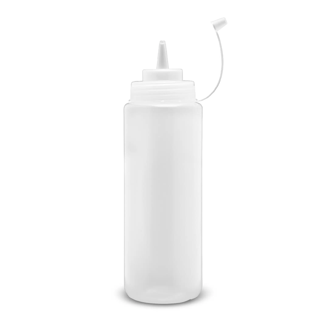 KH Classik Chef Squeeze Bottle Wide Mouth Clear W/Cap 944ml / 32oz Pe