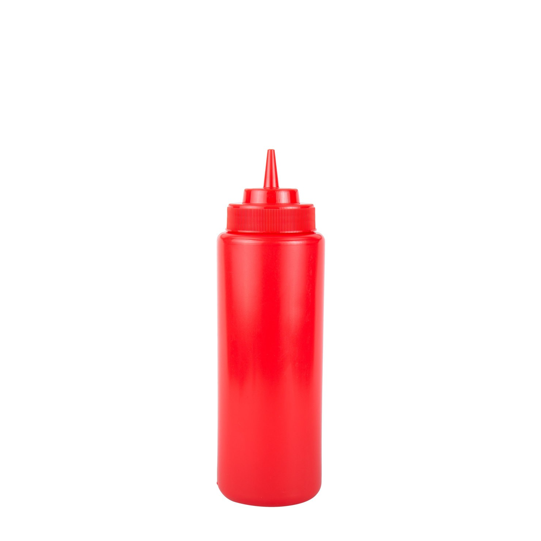 KH Classik Chef Squeeze Bottle Wide Mouth 472ml / 16oz Red Pe