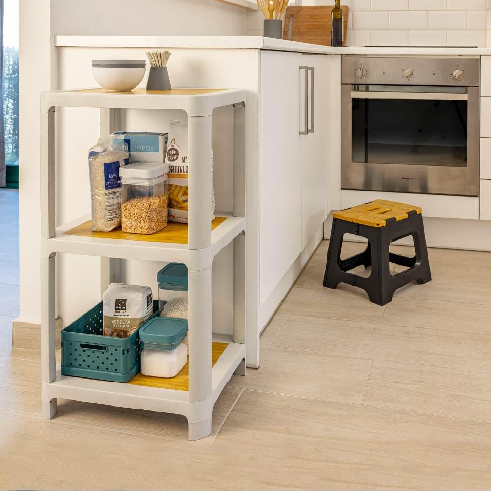 Vigar Compact Bamboo Foldable Stool - 27cm