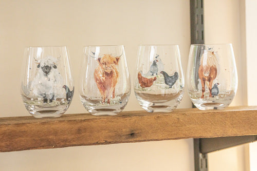 Ashdene Paddock Pals Crystal 4pk Tumbler