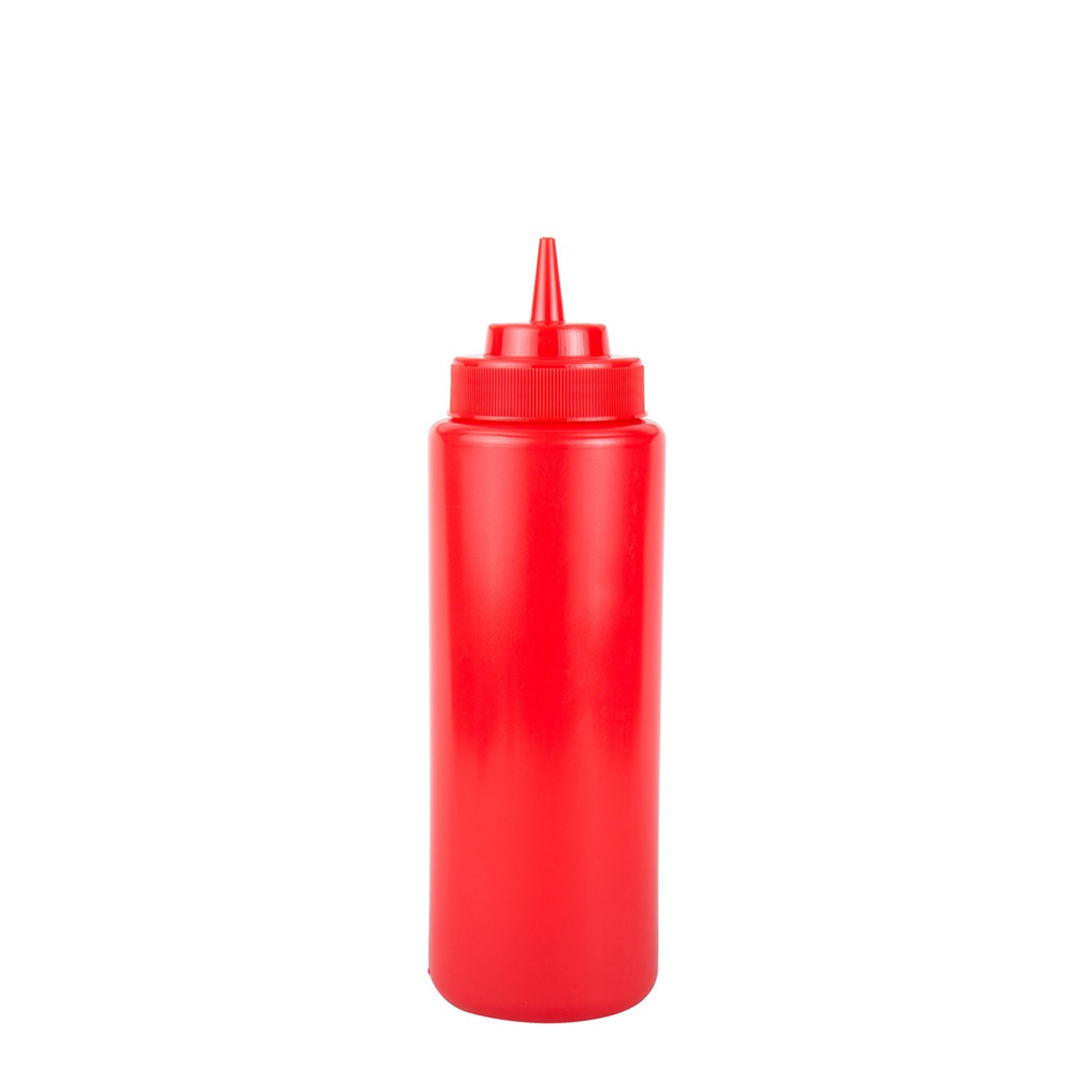KH Classik Chef Squeeze Bottle Wide Mouth 708ml / 16oz Red Pe
