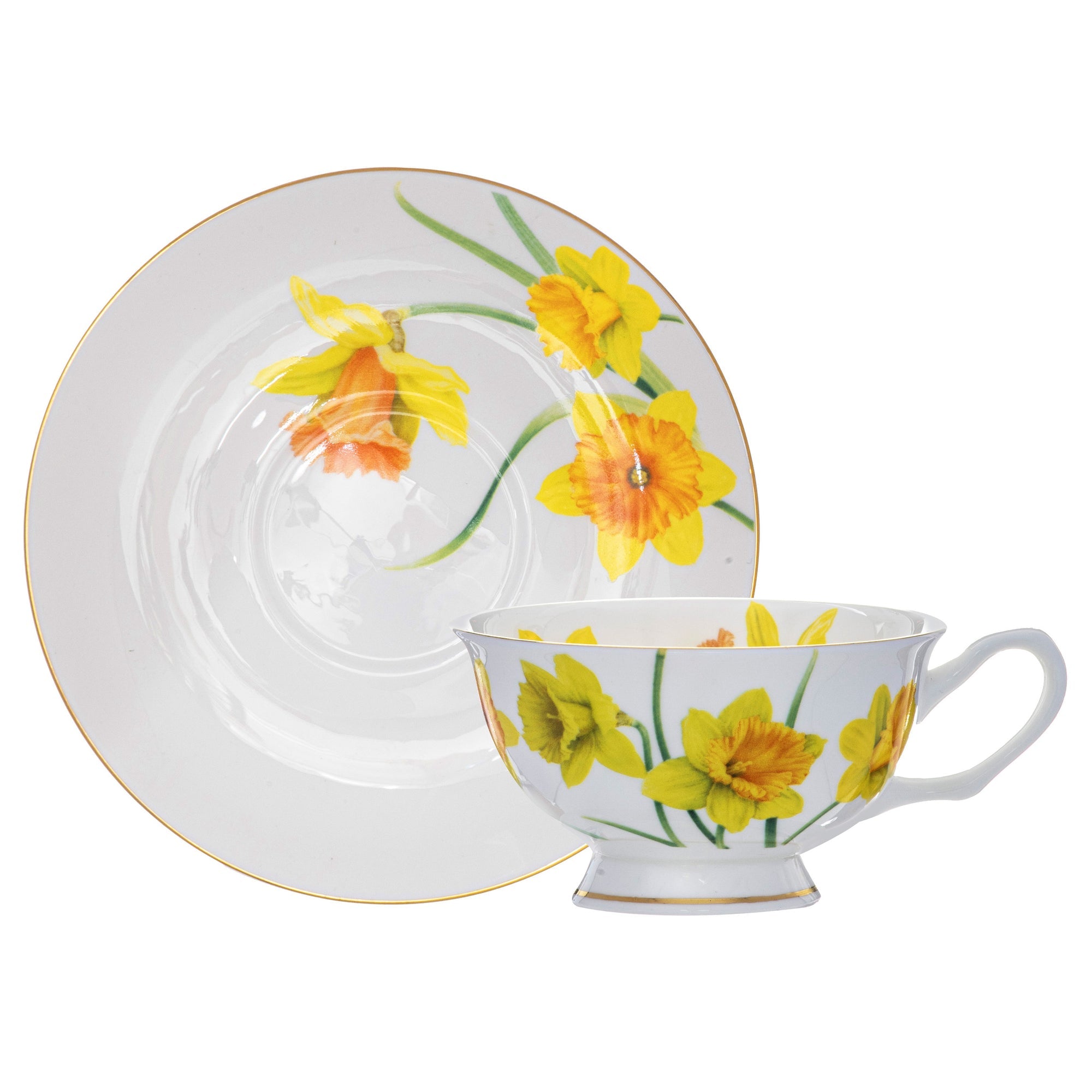 Ashdene Botanical Symphony Assorted Cup & Saucer Set Of 4