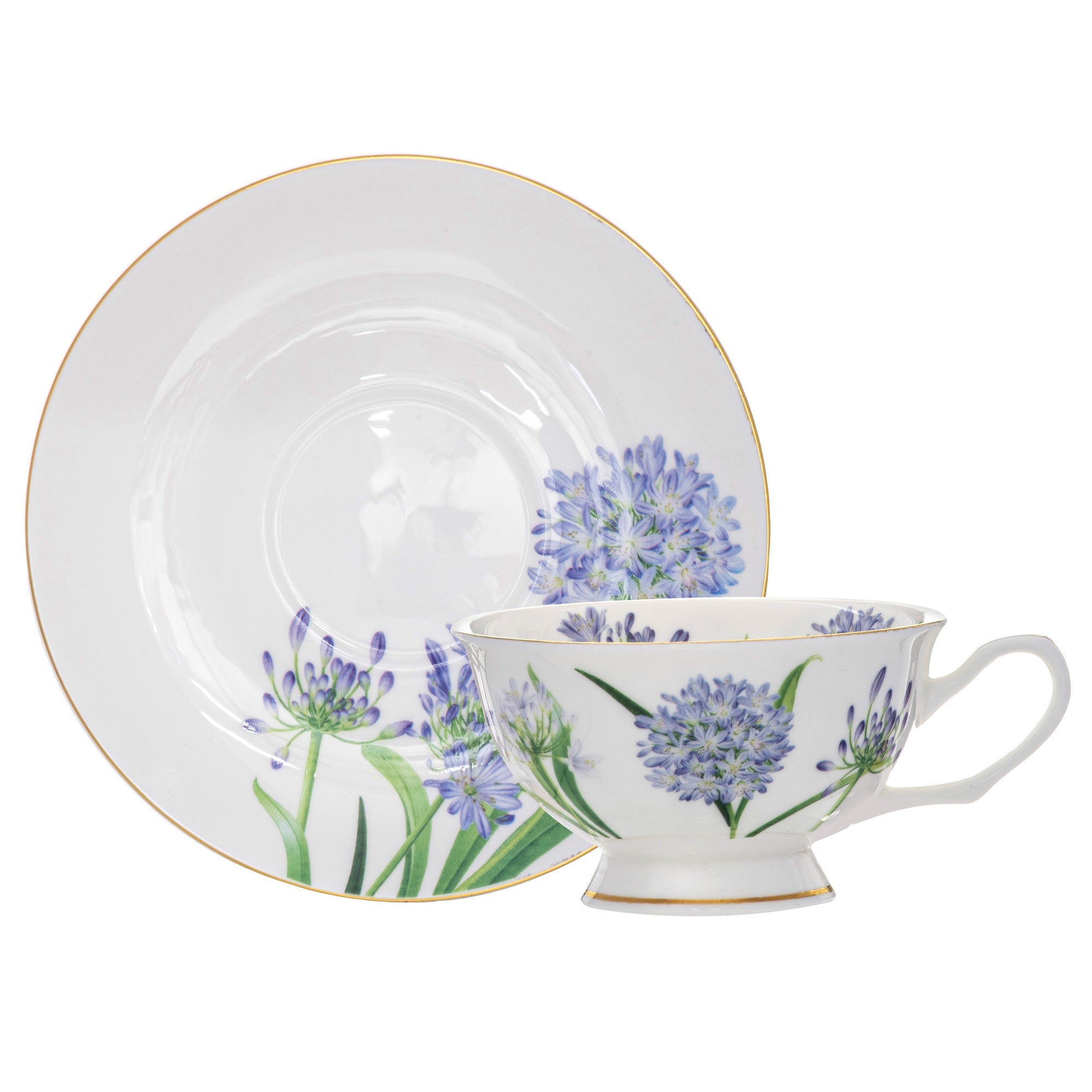Ashdene Botanical Symphony Assorted Cup & Saucer Set Of 4