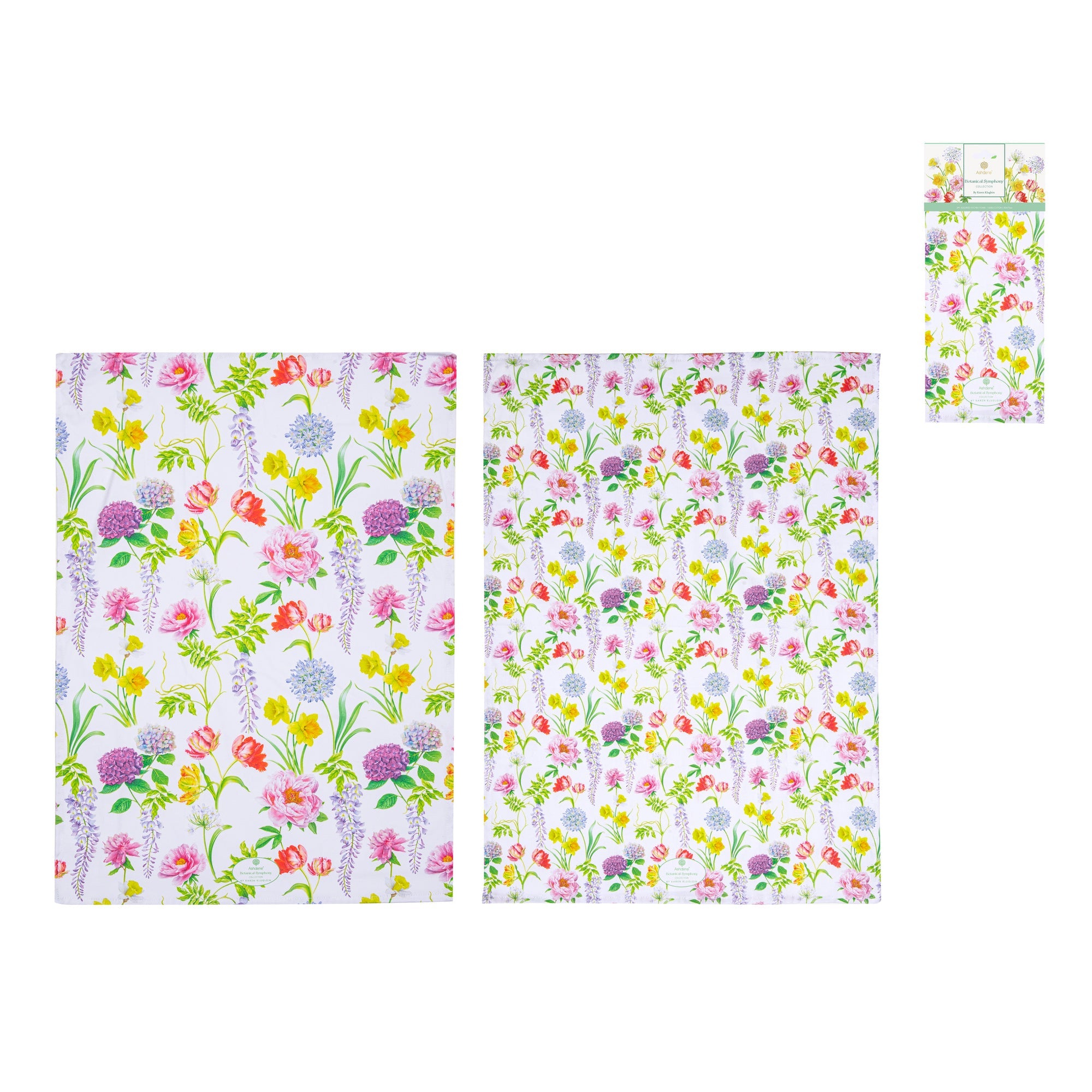 Ashdene Botanical Symphony Assorted 2pk Kitchen Towel