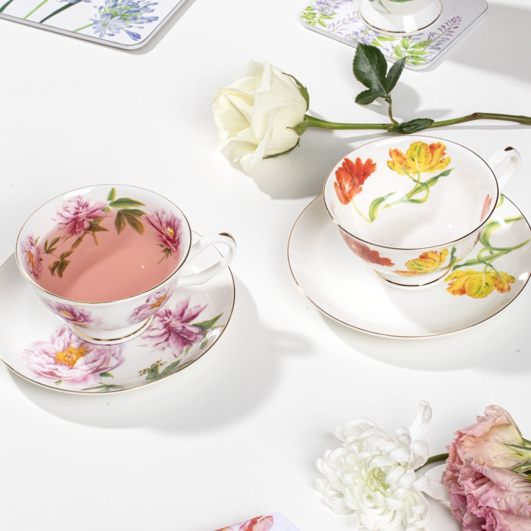 Ashdene Botanical Symphony Parrot Tulip Cup & Saucer
