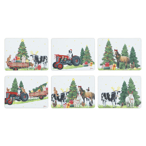 Ashdene Christmas at the Farm 6pk Placemat
