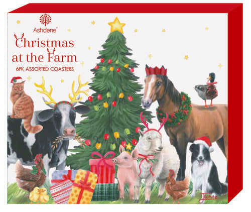 Ashdene Christmas at the Farm 6pk Coaster