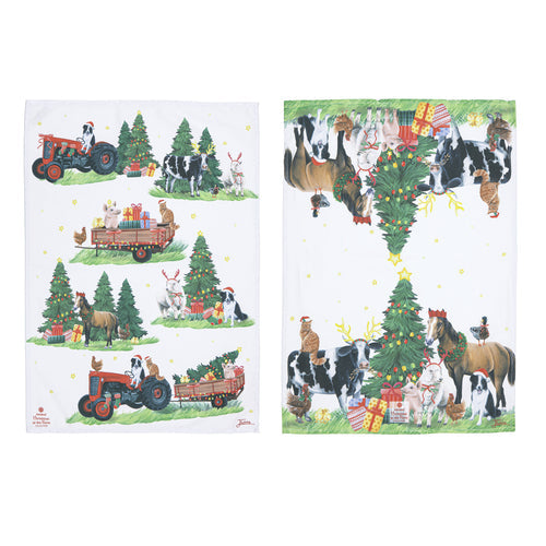 Ashdene Christmas at the Farm 2pk Kitchen Towel