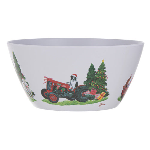 Ashdene Christmas at the Farm Melamine Salad & Chip Bowl